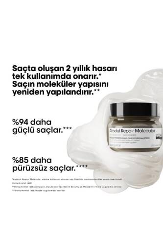 Absolut Repair Molecular Tüm Yıpranmış Saçlar İçin Yoğun Onarıcı Maske 250 ml - 2