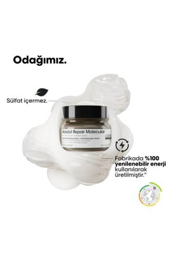 Absolut Repair Molecular Tüm Yıpranmış Saçlar İçin Yoğun Onarıcı Maske 250 ml - 7