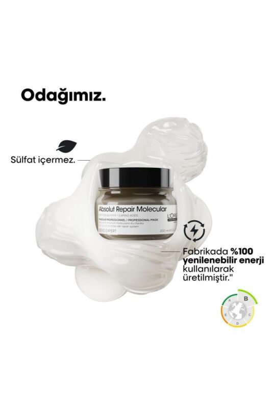 Absolut Repair Molecular Tüm Yıpranmış Saçlar İçin Yoğun Onarıcı Maske 250 ml - 7