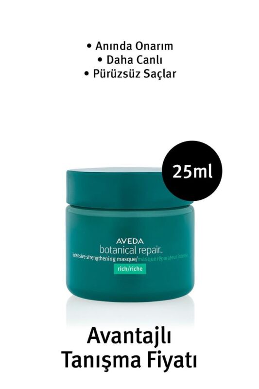 Aveda Botanical Repair Yıpranmış Saçlar için Onarım Maskesi: Zengin Doku 25ml 18084020807 - 1