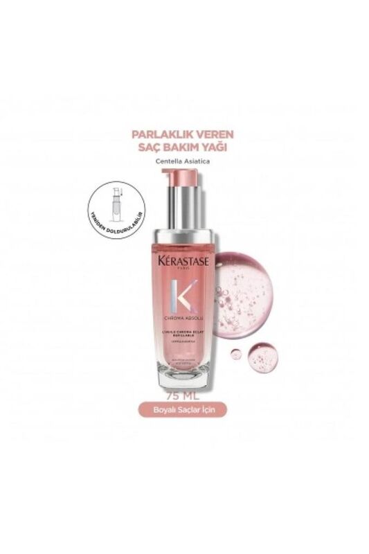 Kerastase Chroma Absolu L'huile Chroma Eclat Boyalı Saçlar Için Bakım Yağı 75 ml Yeniden Doldurulabilir - 3