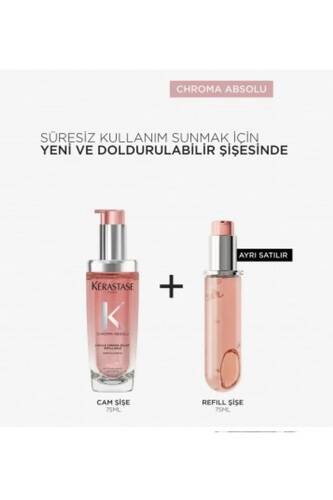 Kerastase Chroma Absolu L'huile Chroma Eclat Boyalı Saçlar Için Bakım Yağı 75 ml Yeniden Doldurulabilir - 5