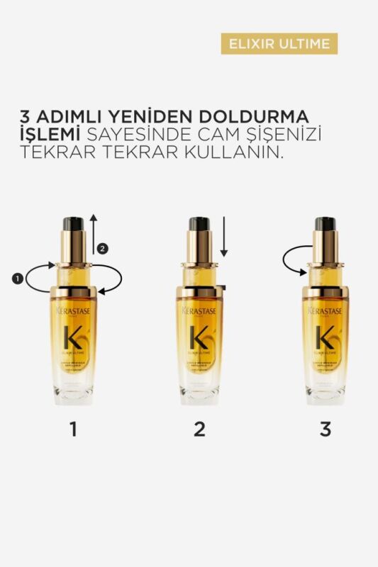 Kerastase Elixir Ultime Saç Bakım Yağı Refill 75 ml - 2