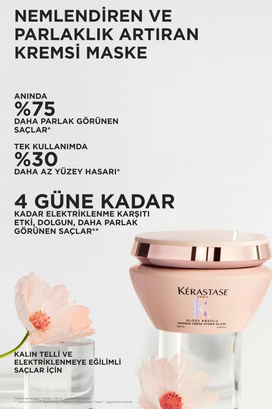 Gloss Absolu Kalın Telli Ve Elektriklenmeye Eğilimli Saçlar Için Nemlendiren Maske 200ml - 3