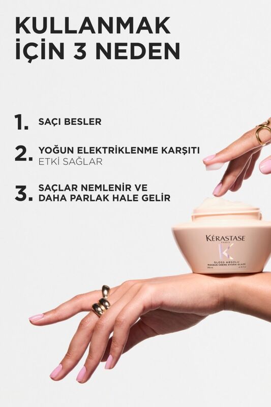 Gloss Absolu Kalın Telli Ve Elektriklenmeye Eğilimli Saçlar Için Nemlendiren Maske 200ml - 7