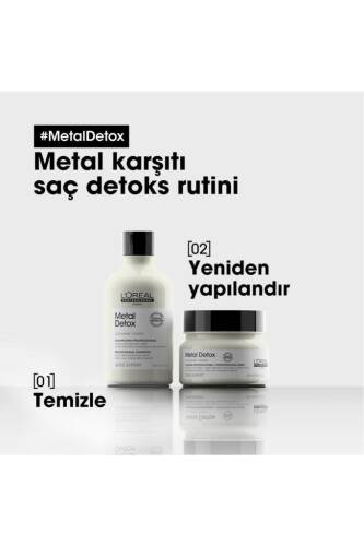 Serie Expert Metal Detox Renkli ve Açıcı ile İşlem Görmüş Saçlar İçin Metal Karşıtı Şampuan 300ml - 5