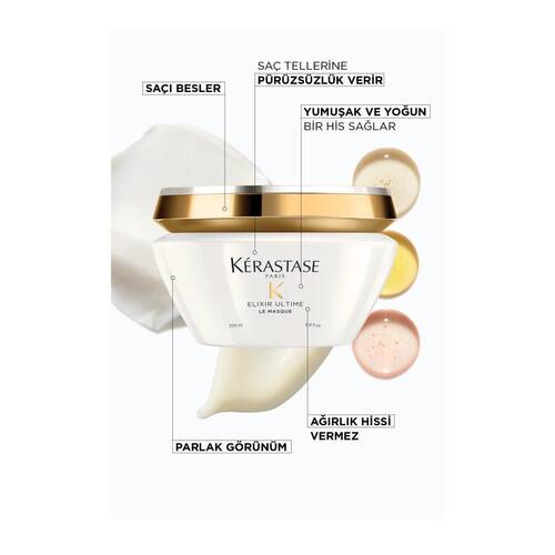 Kerastase Elixir Ultime Mat Saçlar için Parlaklık Maskesi 200ml - 3