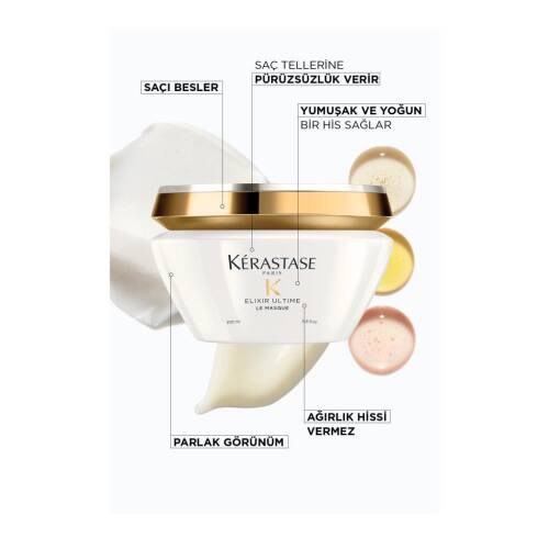Kerastase Elixir Ultime Mat Saçlar için Parlaklık Maskesi 200ml - 3
