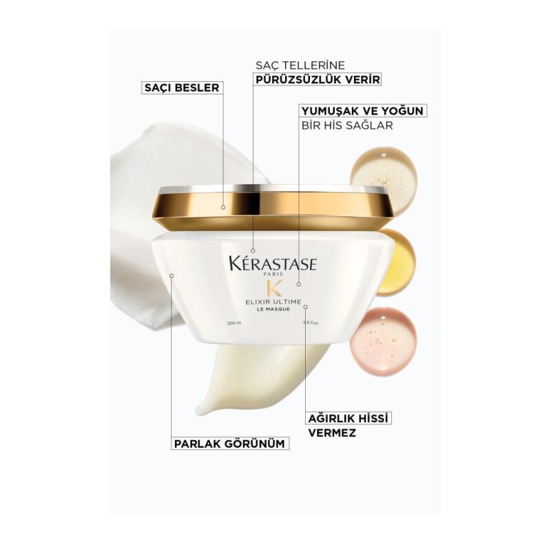 Kerastase Elixir Ultime Mat Saçlar için Parlaklık Maskesi 200ml - 3