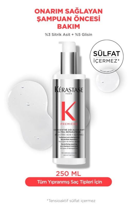 Kerastase Premiere Concentré Décalcifiant Ultra-Réparateur Onarım Sağlayan Şampuan Öncesi Bakım 250 ml - 1