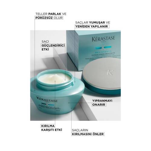Kerastase Resistance Masque Force Architecte Maske 200ml Ciment - 2
