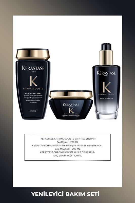 Chronologiste Bain 250 ml & Yenileyici Saç Maskesi 200 ml & Saç Bakım Yağı 100 ml - 1