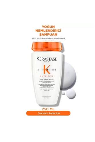 Nutritive Kuru Saçlar İçin İkili Set Bain Satin Riche Şampuan 250ml Masquintense Saç Maskesi 200ml - 4