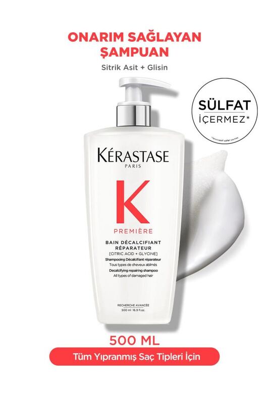 Kerastase Première Bain Decalcifiant Reparateur Yıpranmış Saçlar Için Onarım Sağlayan Şampuan 500ml
