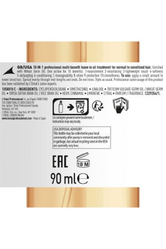 Serie Expert Absolut Repair 10 in 1 Yıpranmış Saçlar için 10 Etkili Mucize Bakım Spreyi 90 ml - 8