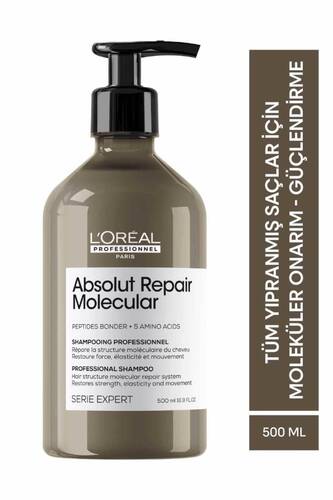 L'oreal Professionnel - Serie Expert Absolut Repair Molecular Tüm Yıpranmış Saçlar İçin Arındırıcı Şampuan 500 ml