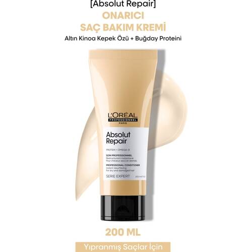 L'Oréal Professionnel - Serie Expert Absolut Repair Yıpranmış Saçlar İçin Onarıcı Saç Bakım Kremi 200 ml