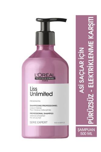 Serie Expert Liss Unlimited Elektriklenme Karşıtı Ve Yumuşaklık Veren Şampuan 500 Ml - 1